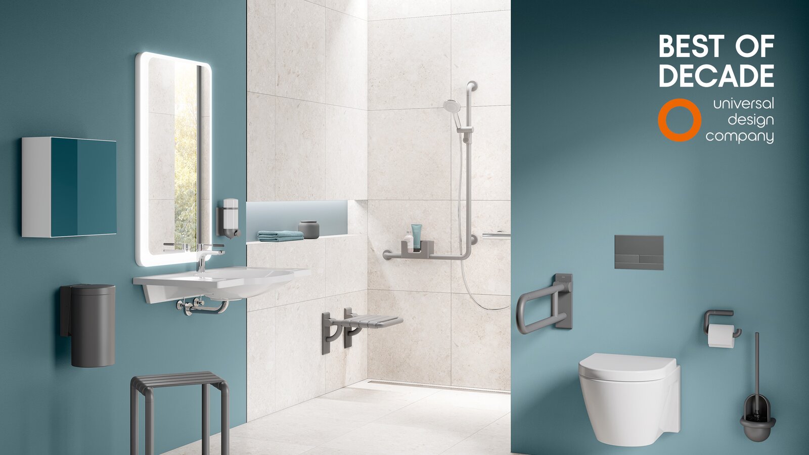 HEWI Serie 477/801 Anthrazit matt Best of Decade Universal Design Company