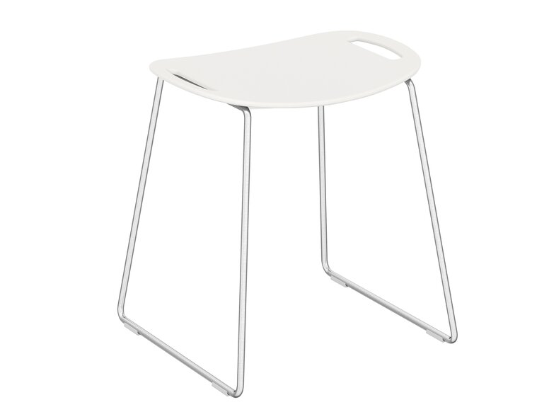 tabouret de douche de couleur blanche