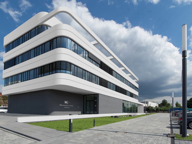 HessenChemie Campus in Wiesbaden from the outside