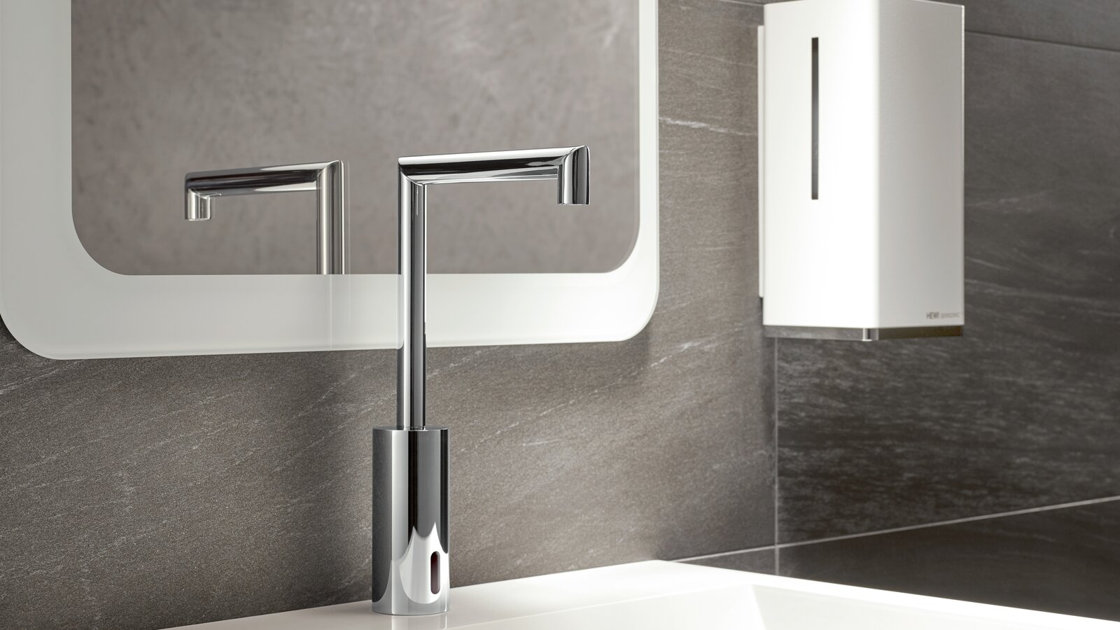 Sensoric single-lever basin mixer