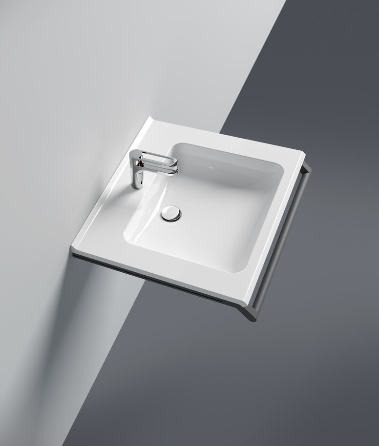 Modular washbasin system with handle